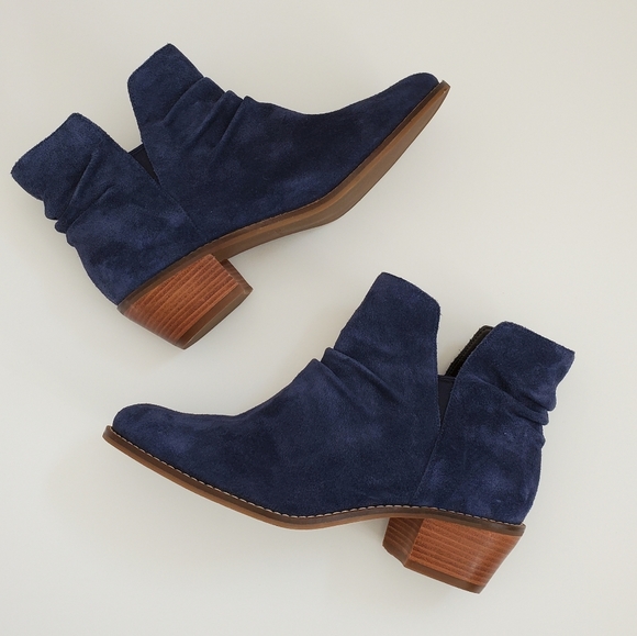 Cole Haan Blue Suede Slouch Alayna Ankle Boots - Picture 10 of 10